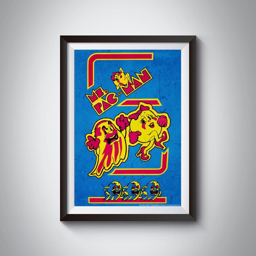 HG40-16675-00 - Ms. PAC-MAN POSTER, 24 X 36 | NAMCO AMERICA